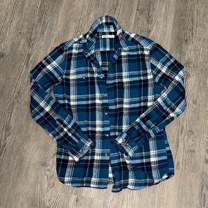 Sonoma Navy and White Plaid Men's Shirt